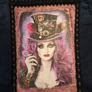 Recycled One-of-a-Kind Denim Jacket Size S